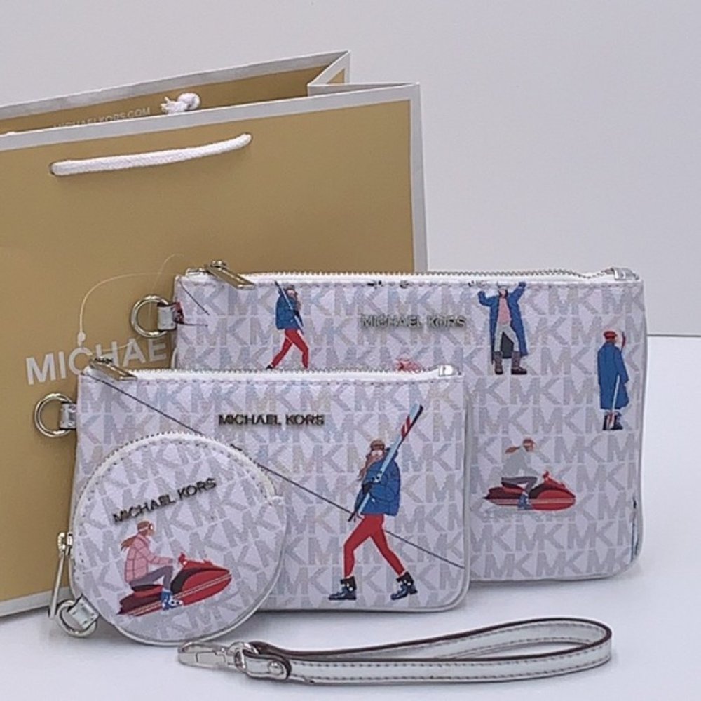 MICHAEL KORS JET SET GIRLS MULTIFUNCTIONAL WRISTLET TRIO BRIGHT WHITE MULTI - Picture 15 of 16